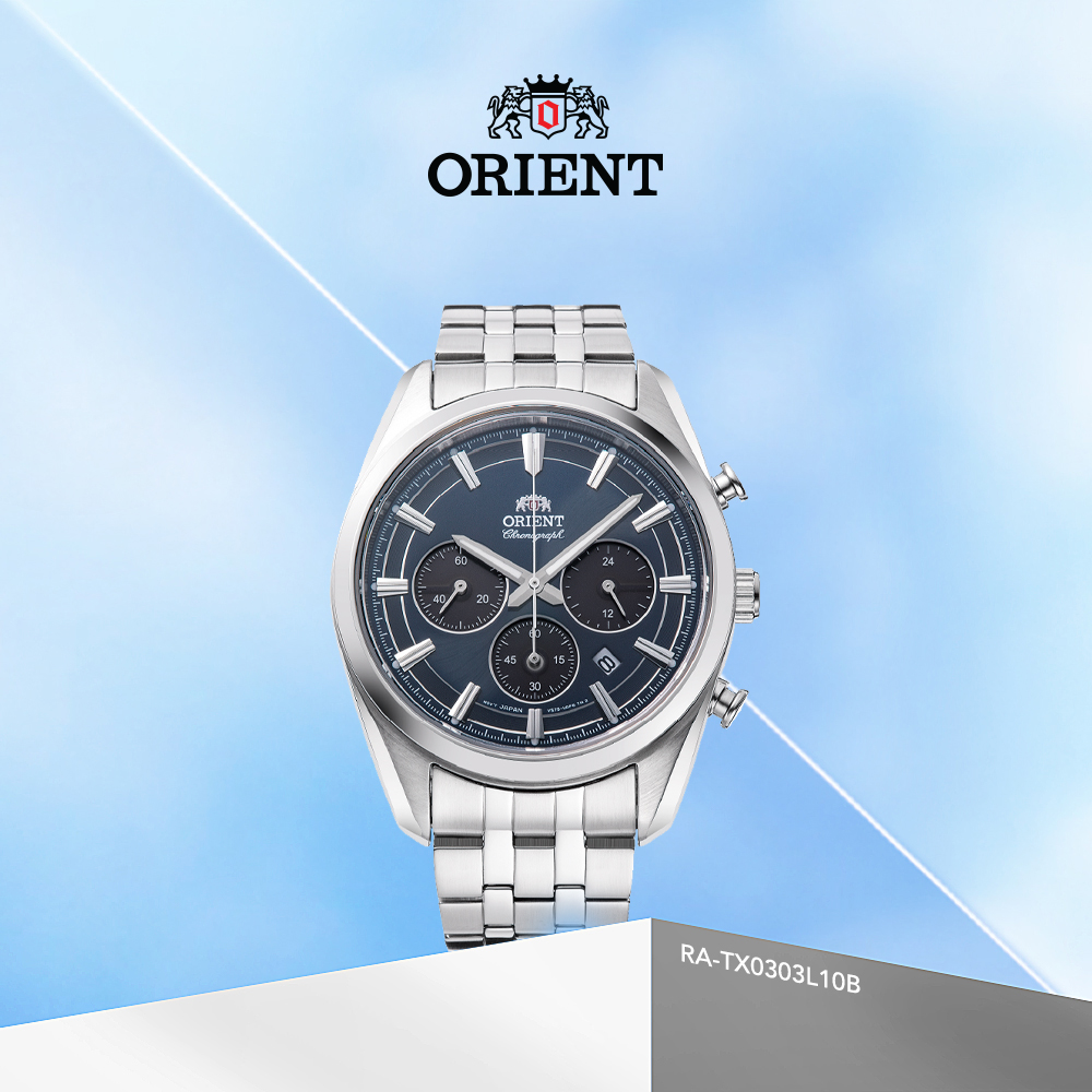 Orient Quartz Contemporary Chronograph Solar Powered mang thiết kế thể thao vô cùng tinh tế