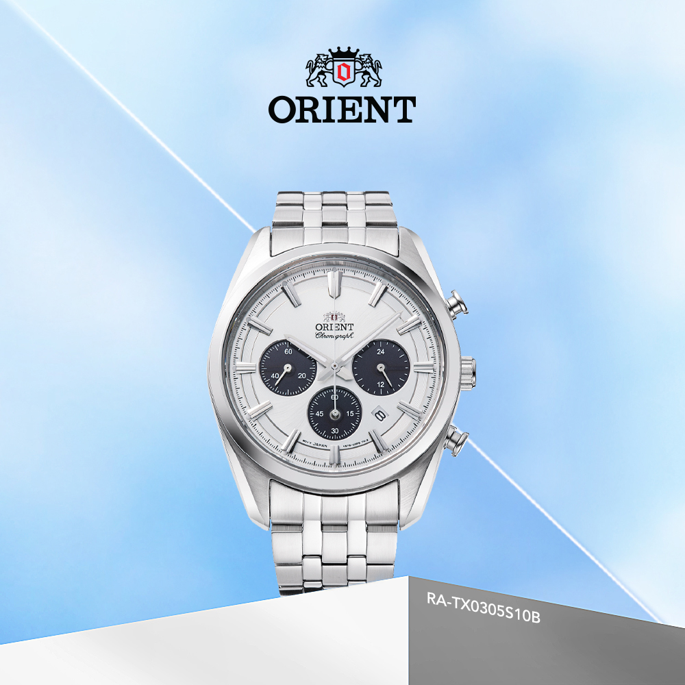 Orient Quartz Contemporary Chronograph Solar Powered mang thiết kế thể thao vô cùng tinh tế