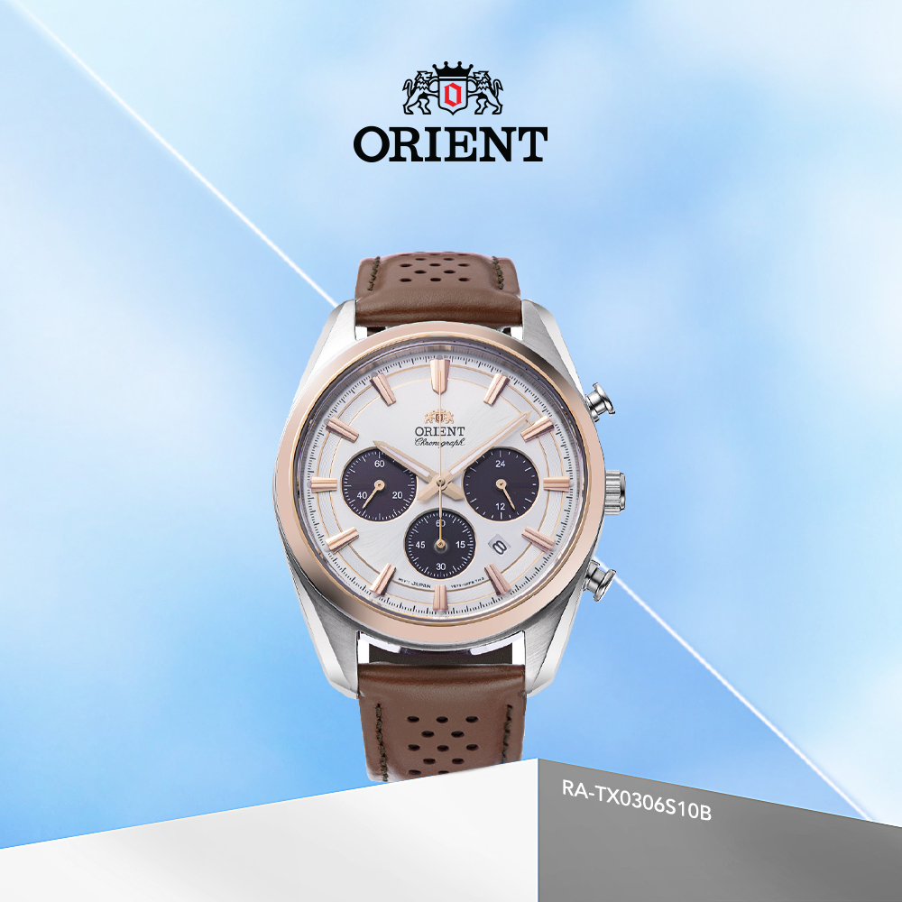 Orient Quartz Contemporary Chronograph Solar Powered mang thiết kế thể thao vô cùng tinh tế