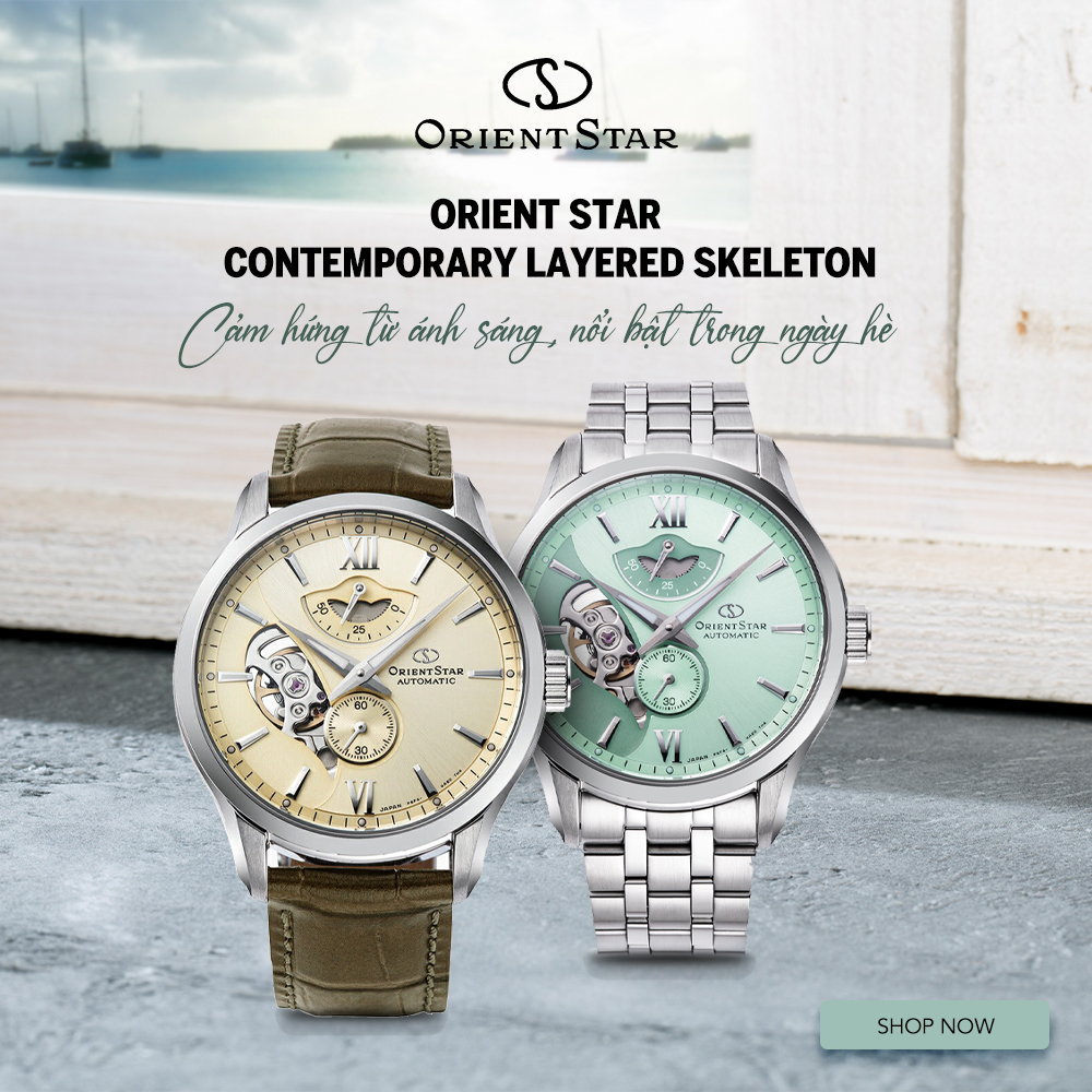 Orient Star Contemporary Layered Skeleton &#8211; Cảm Hứng Từ Ánh Sáng, Nổi Bật Trong Ngày Hè