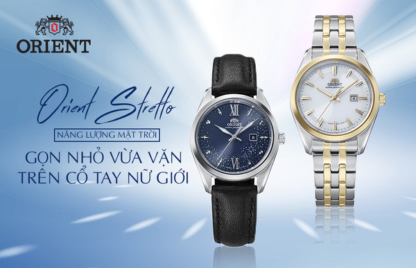 Orient Stretto năng lượng mặt trời – Gọn nhỏ vừa vặn trên cổ tay nữ giới