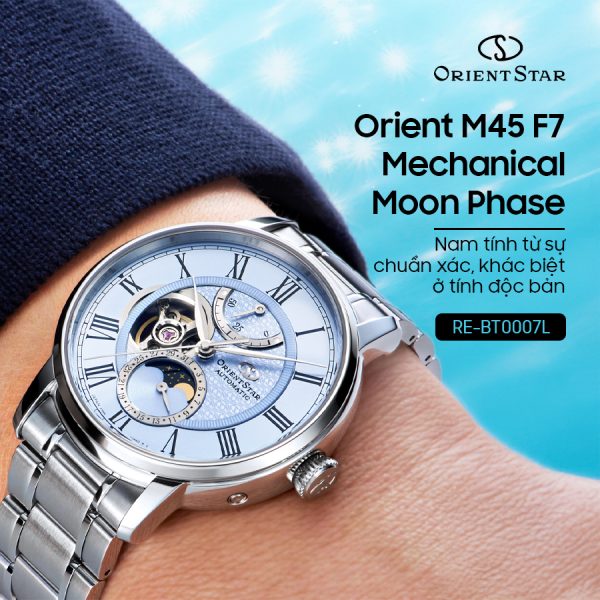 Orient Star M45 F7 Mechanical Moon Phase – Nam tính từ sự chuẩn xác, khác biệt ở tính độc bản
